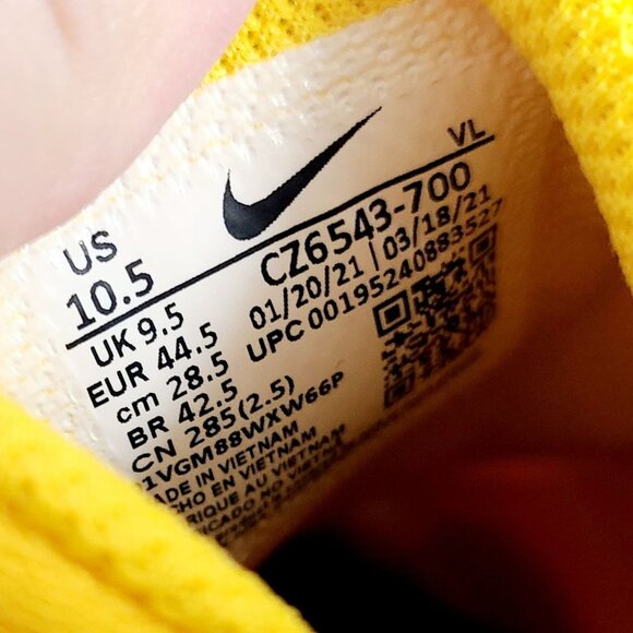 NEW Nike Alpha Huarache Elite 3 Baseball Cleats CZ6543-700 Size 10.5 Yellow - Picture 7 of 7